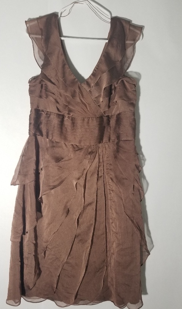 🍁Adrianna Papell Brown Dress size 14